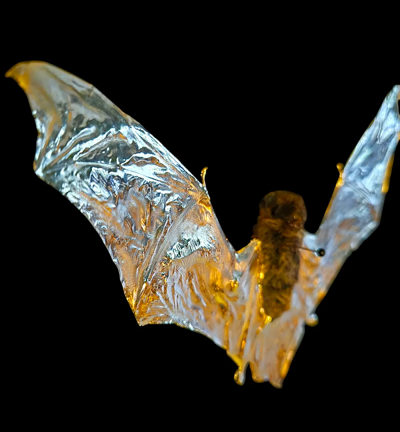 Real bat 23kt gold gilded in frame Taxidermy artwork 5