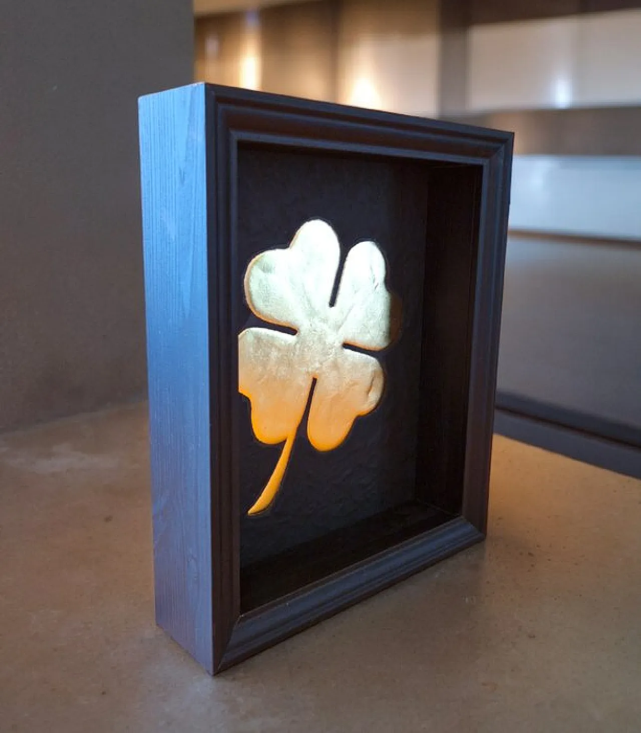 Lucky clover 23kt gold gilded in frame limited edition 3