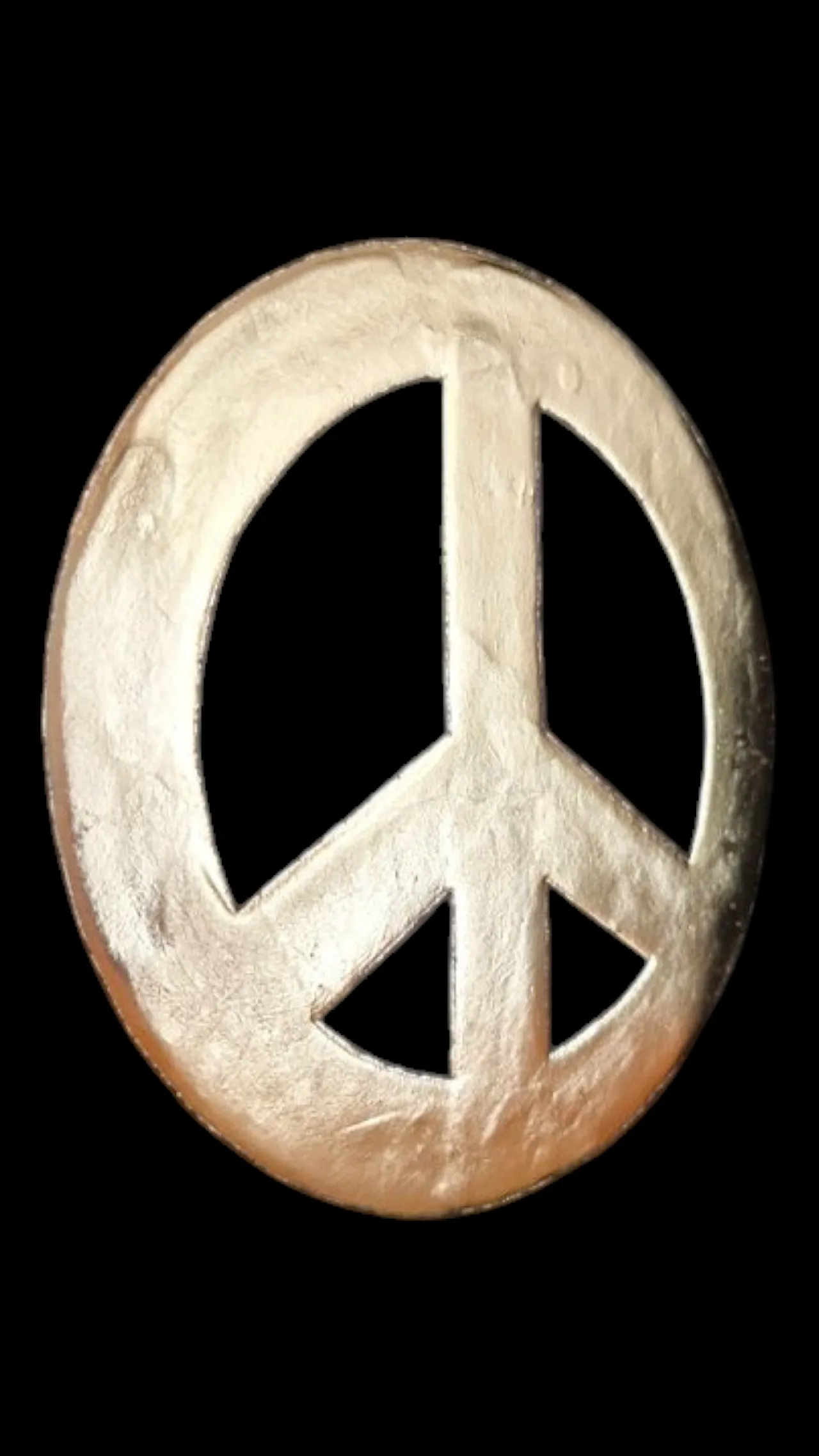 Peace logo 23kt gold gilded in frame limited edition 4