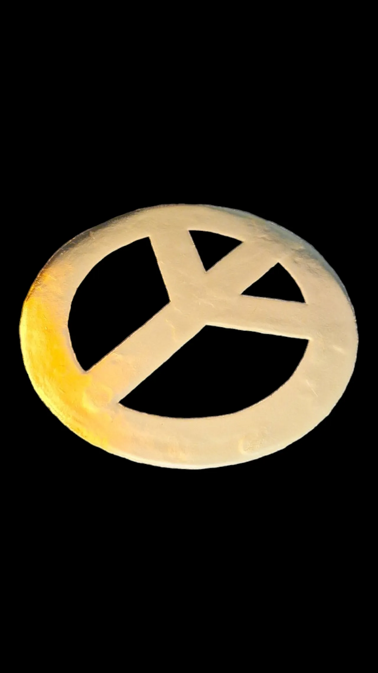 Peace logo 23kt gold gilded in frame limited edition 6