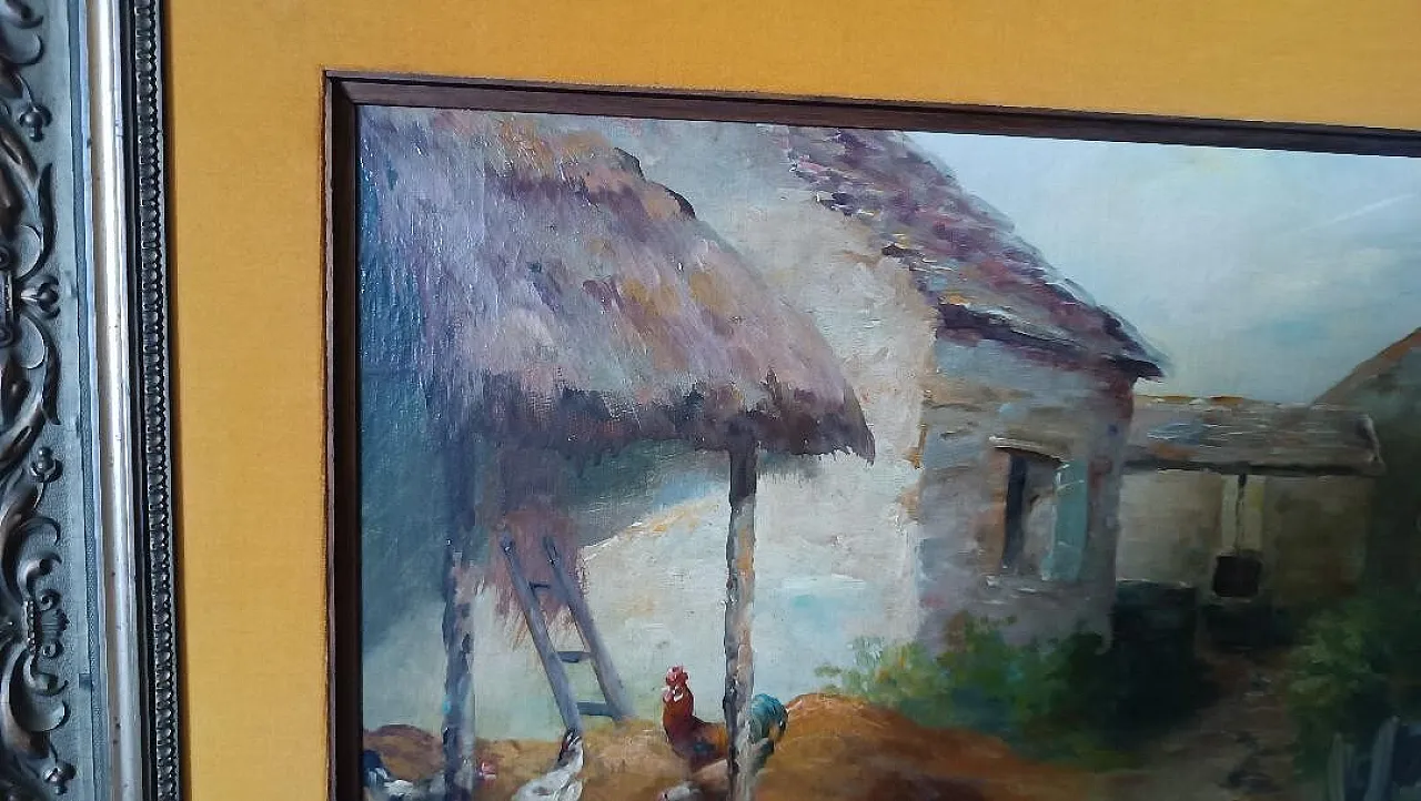 Landscape with Hens by Edmond Van Coppenolle, 19th century 10