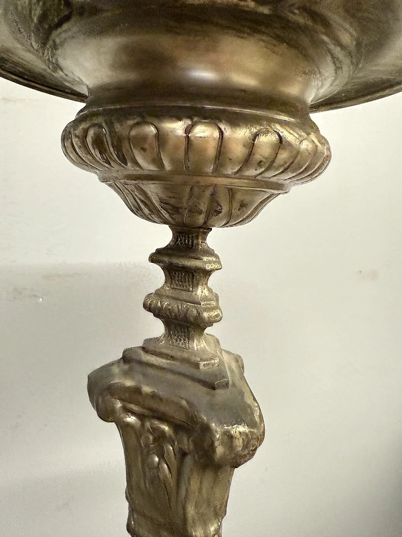 Candleholder in silver metal, 18th century 6