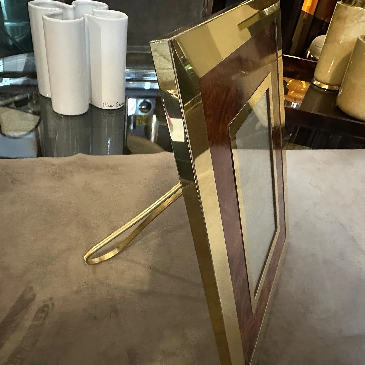 Brass and lucite frame, 1970s 11