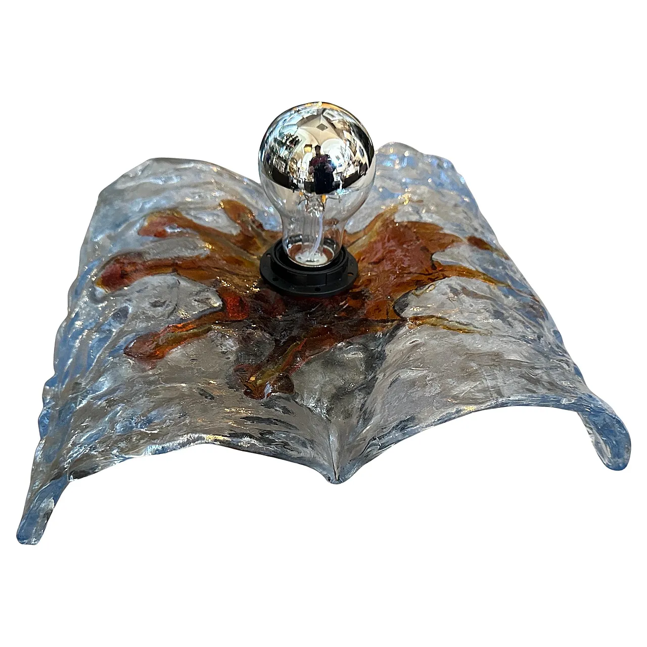 Murano glass wall lamp by Mazzega, 1970s 1