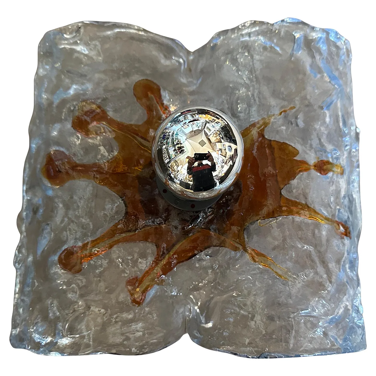 Murano glass wall lamp by Mazzega, 1970s 2