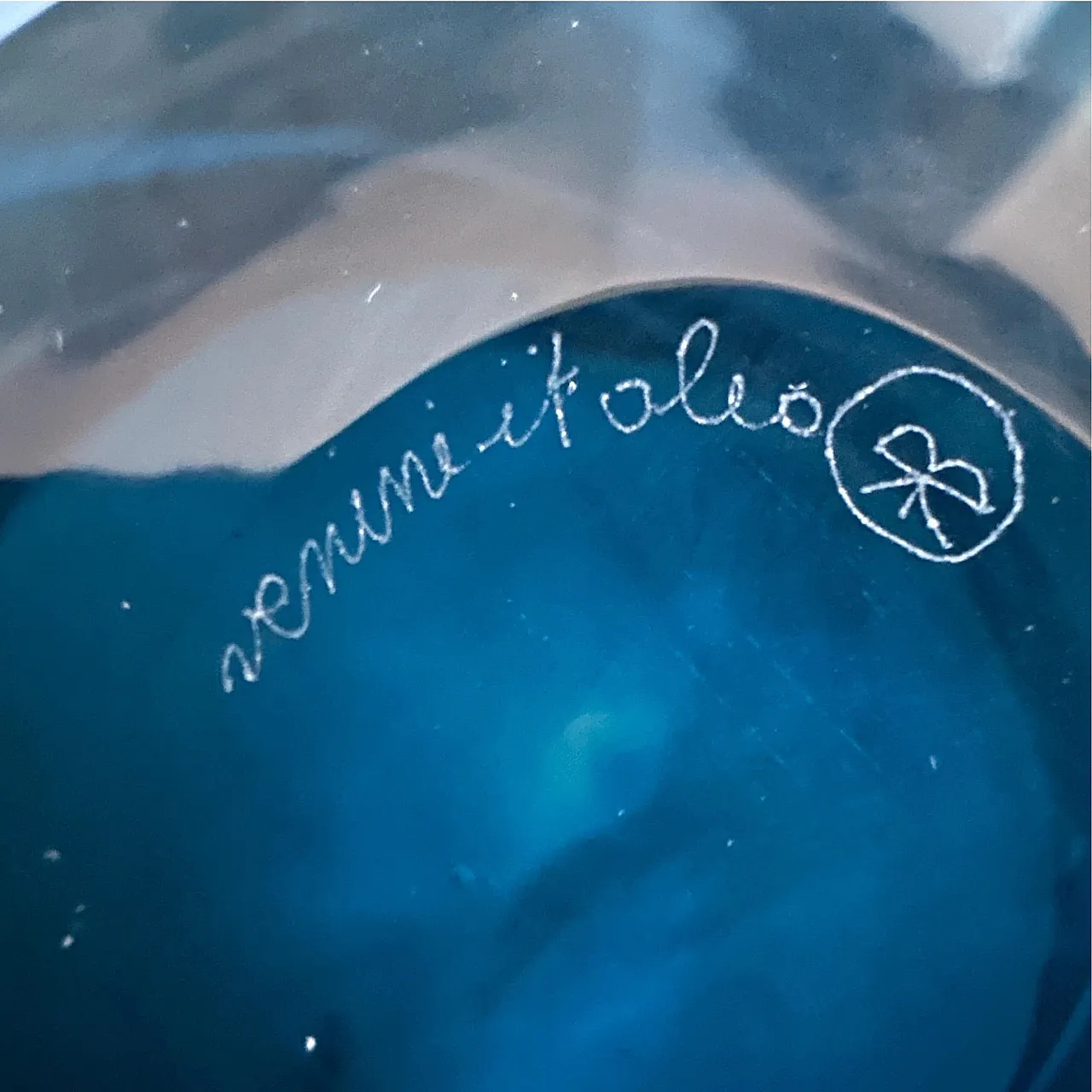 Vaso in vetro di Murano soffiato a mano di Venini, anni '80 3