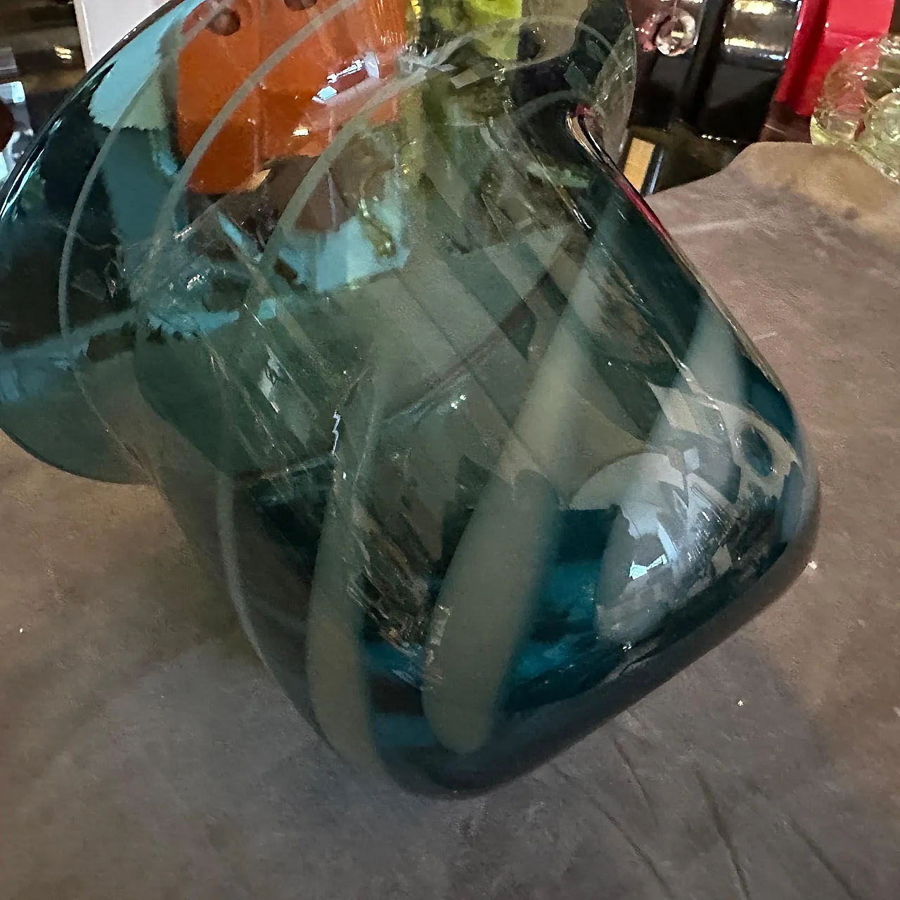 Vaso in vetro di Murano soffiato a mano di Venini, anni '80 6