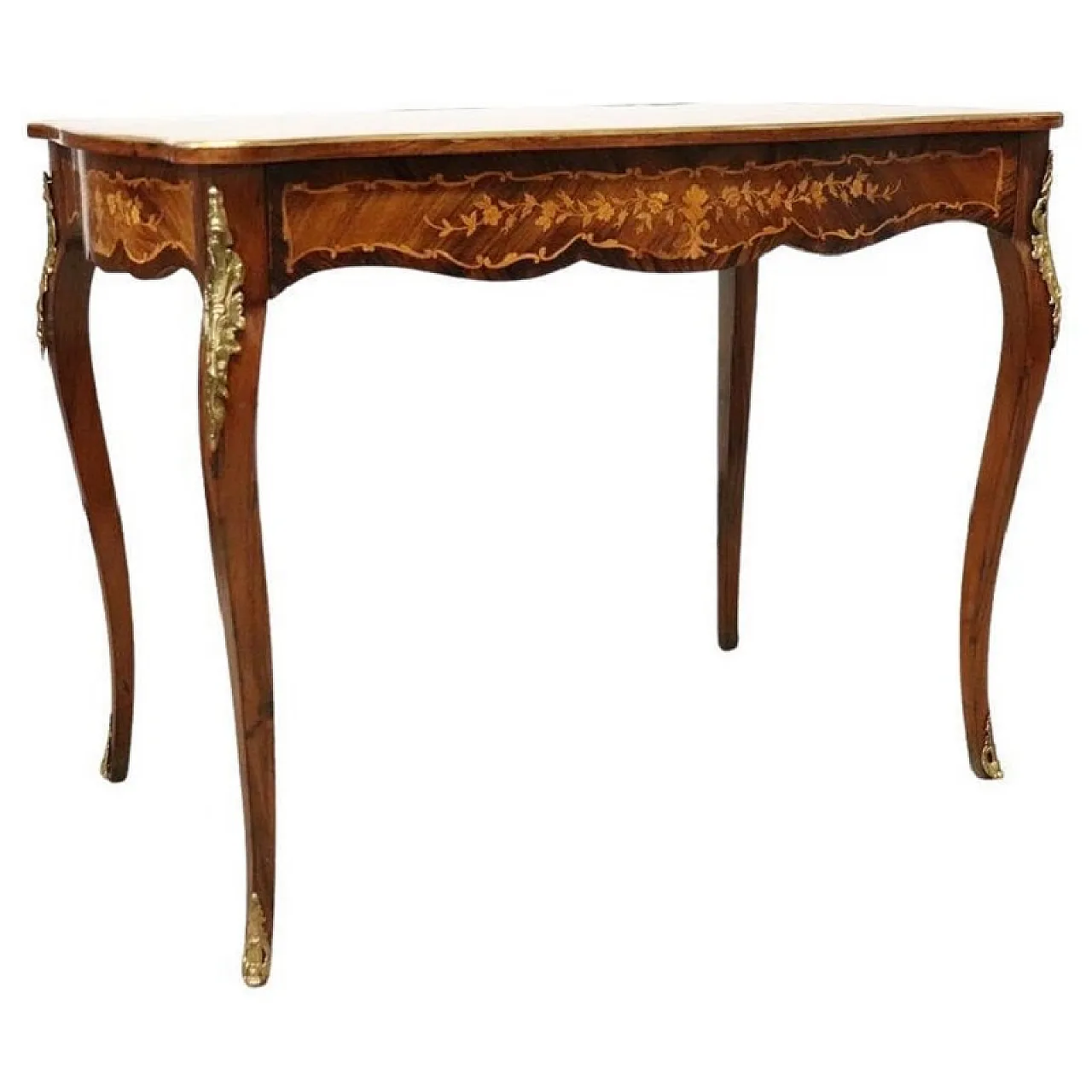 Piccolo scrittoio intarsiato, '900 1