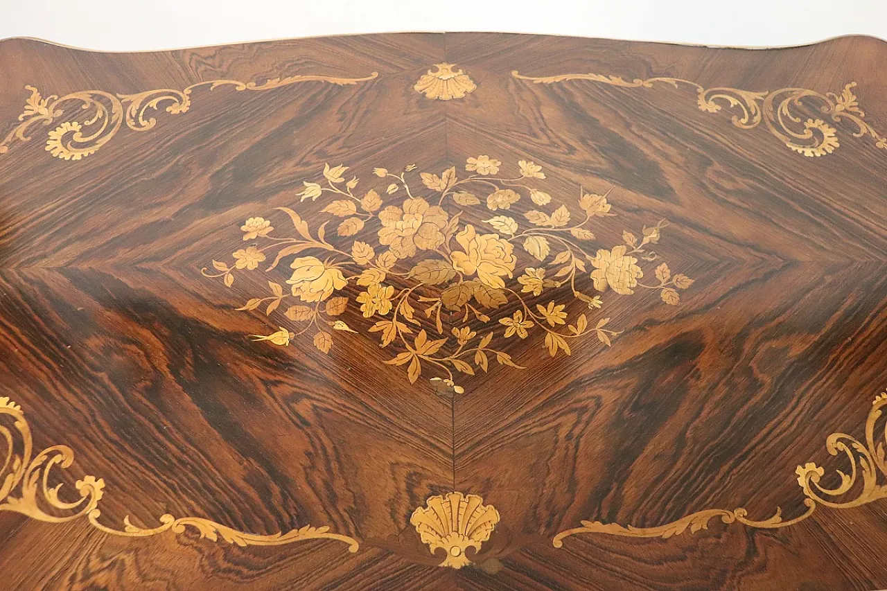 Piccolo scrittoio intarsiato, '900 3