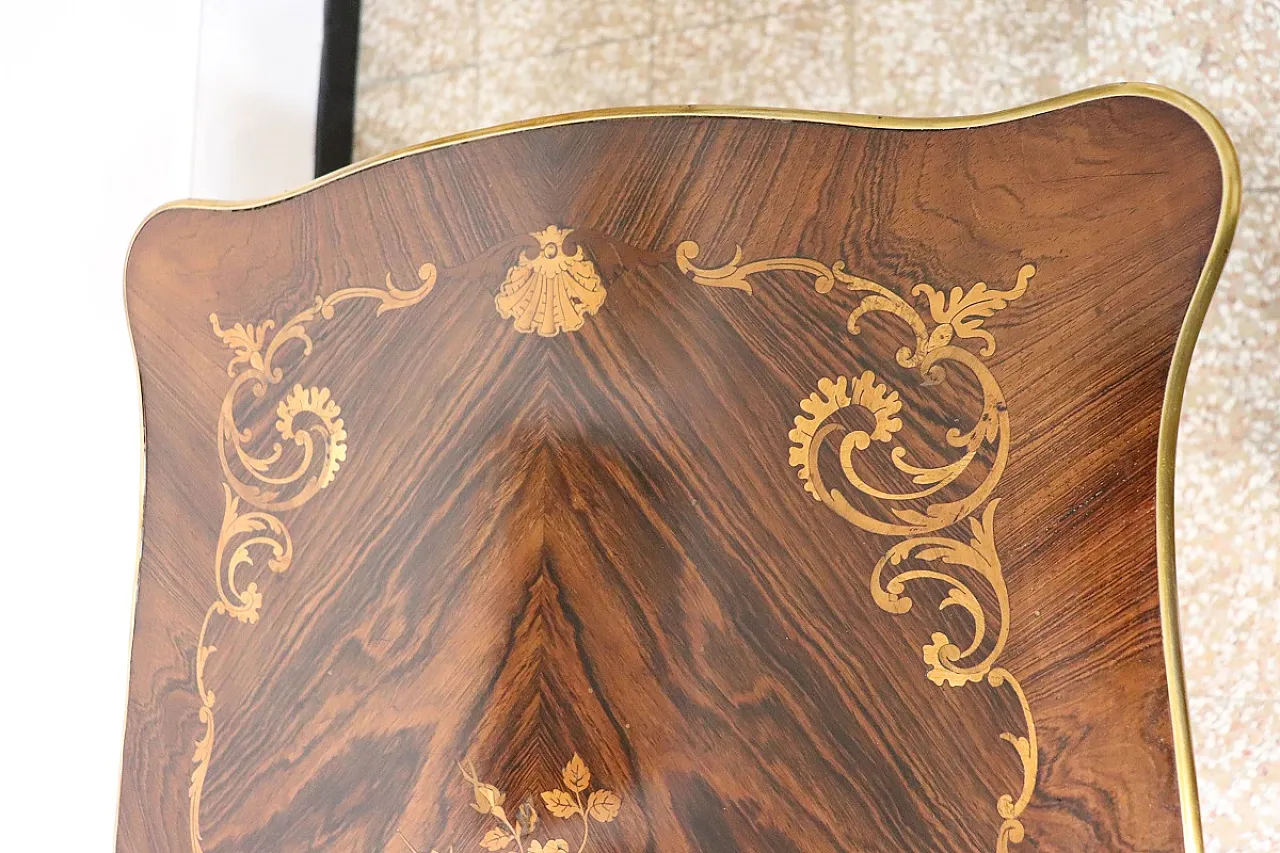 Piccolo scrittoio intarsiato, '900 4