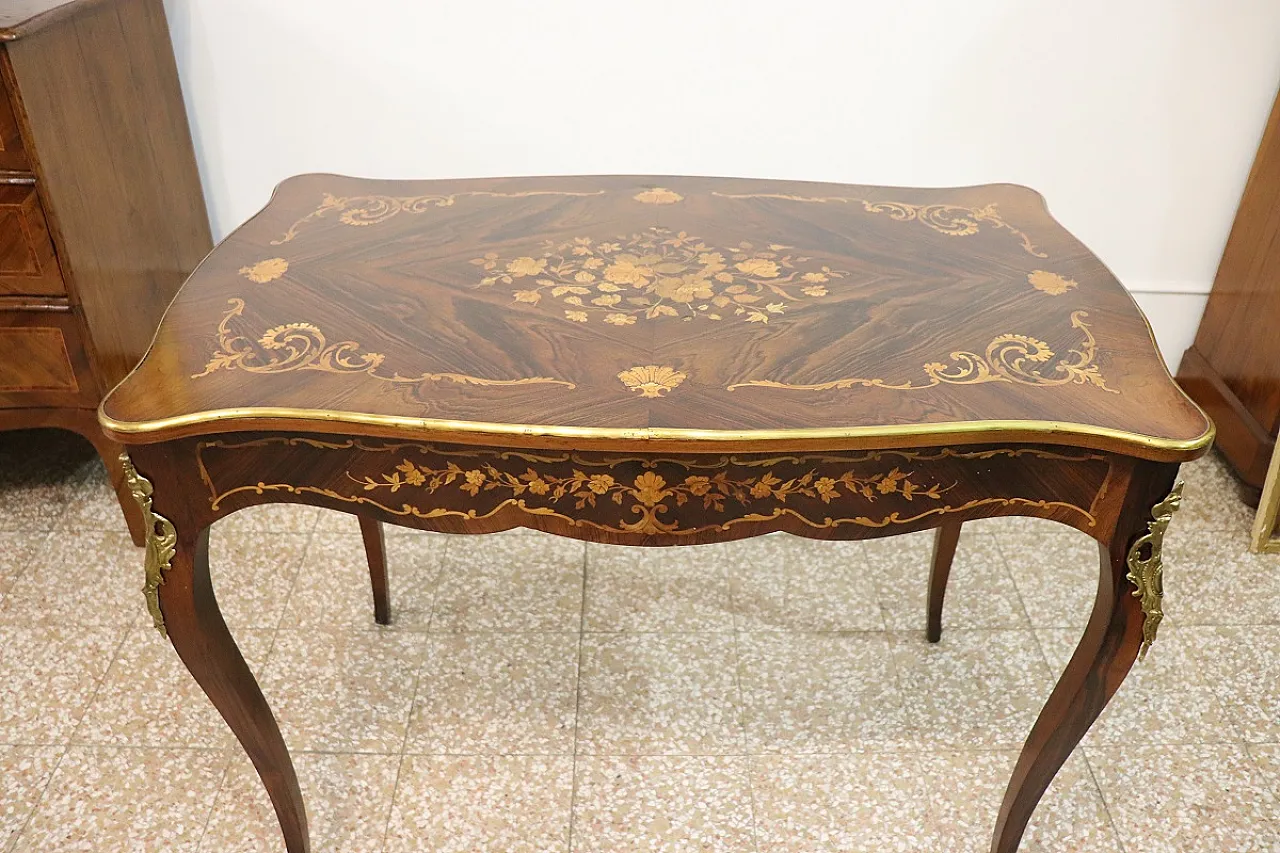 Piccolo scrittoio intarsiato, '900 11