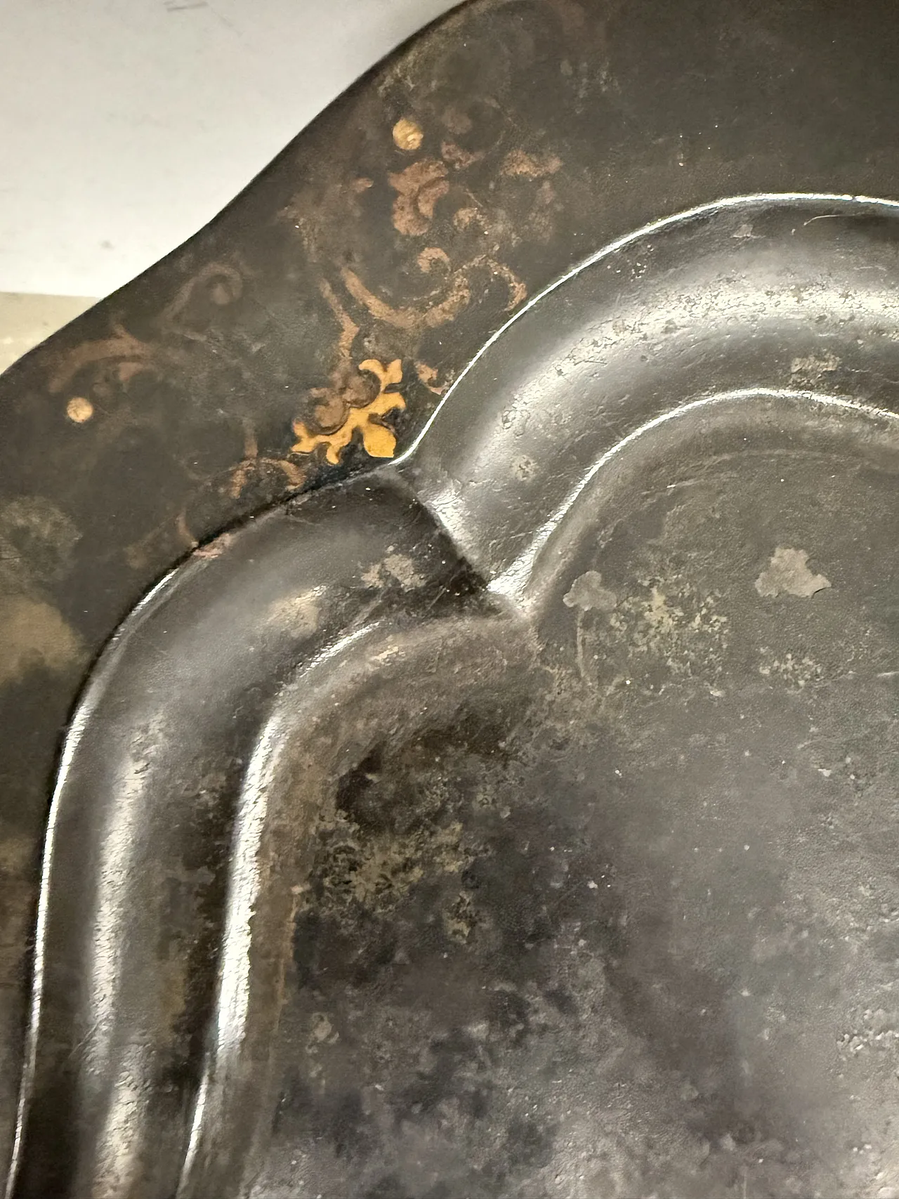 Tavolino base da picnic a vassoio dipinto base in legno, 1850 5