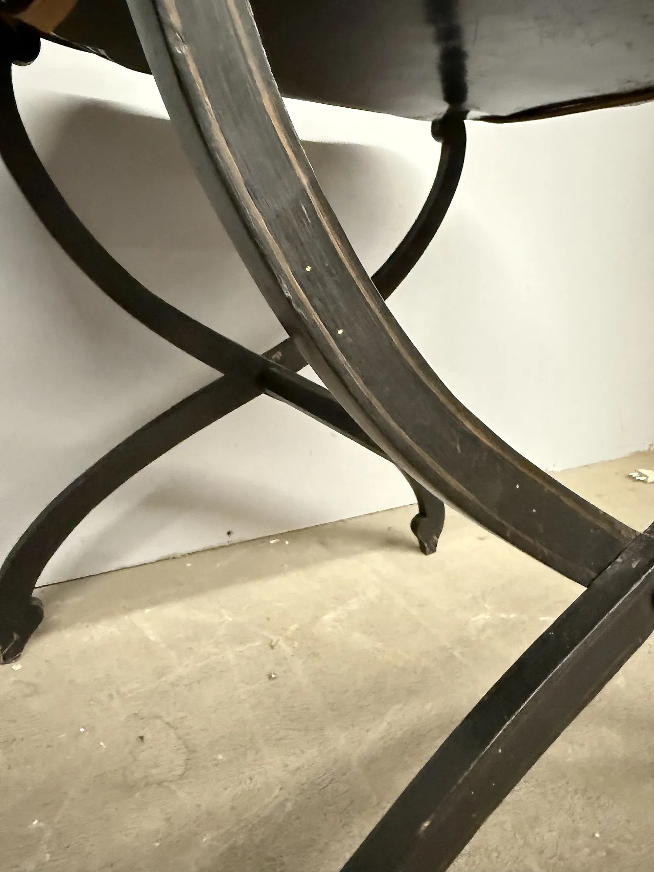 Tavolino base da picnic a vassoio dipinto base in legno, 1850 11