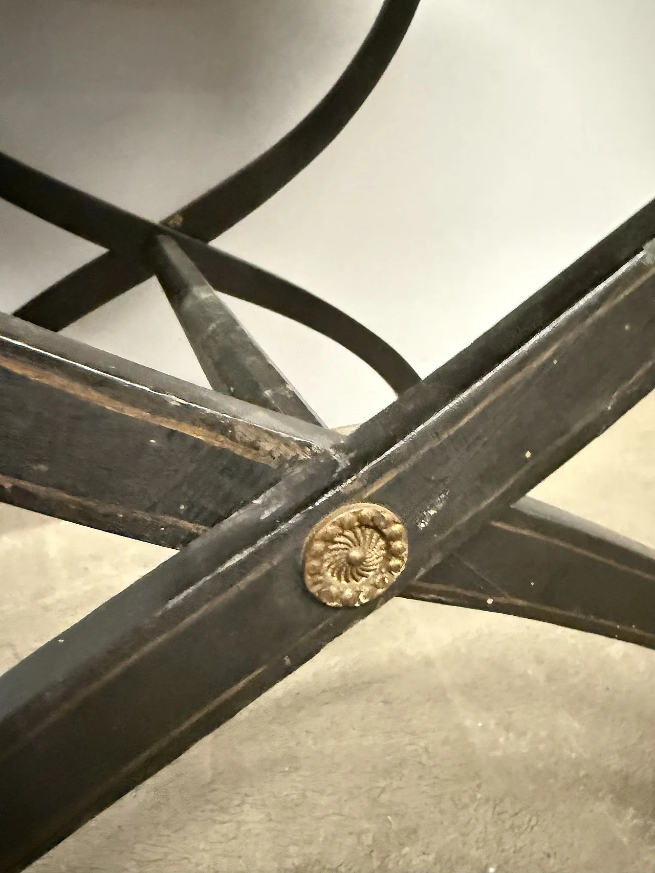 Tavolino base da picnic a vassoio dipinto base in legno, 1850 12