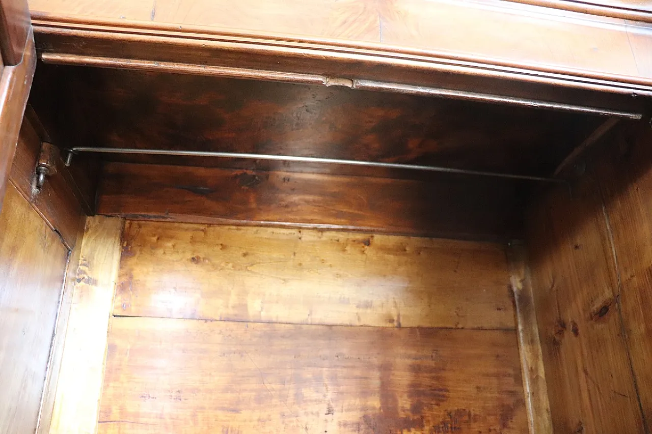 Four-door wardrobe in solid walnut, 19th century 11