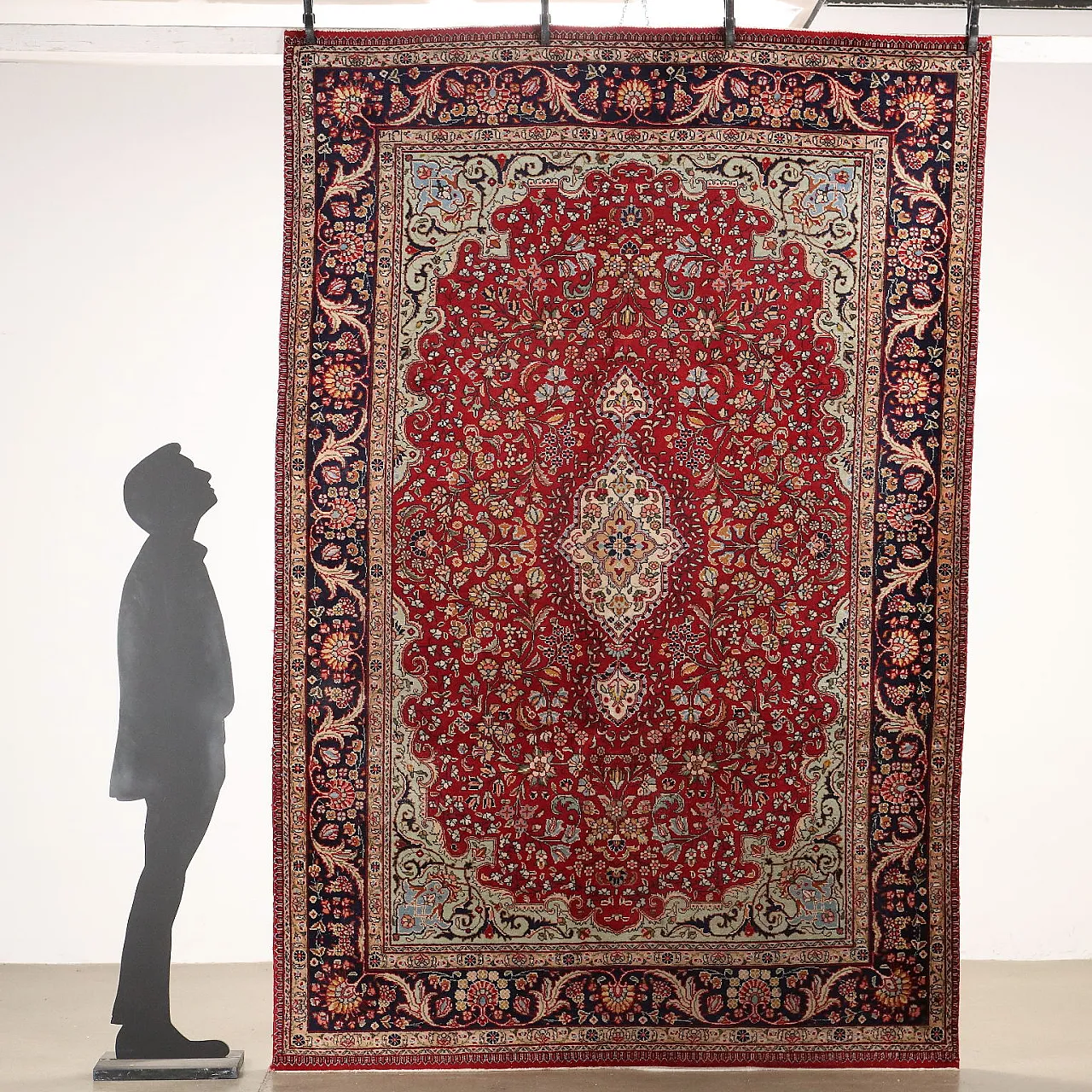 Tappeto Tabriz in cotone e lana con nodo pesante, '900 2