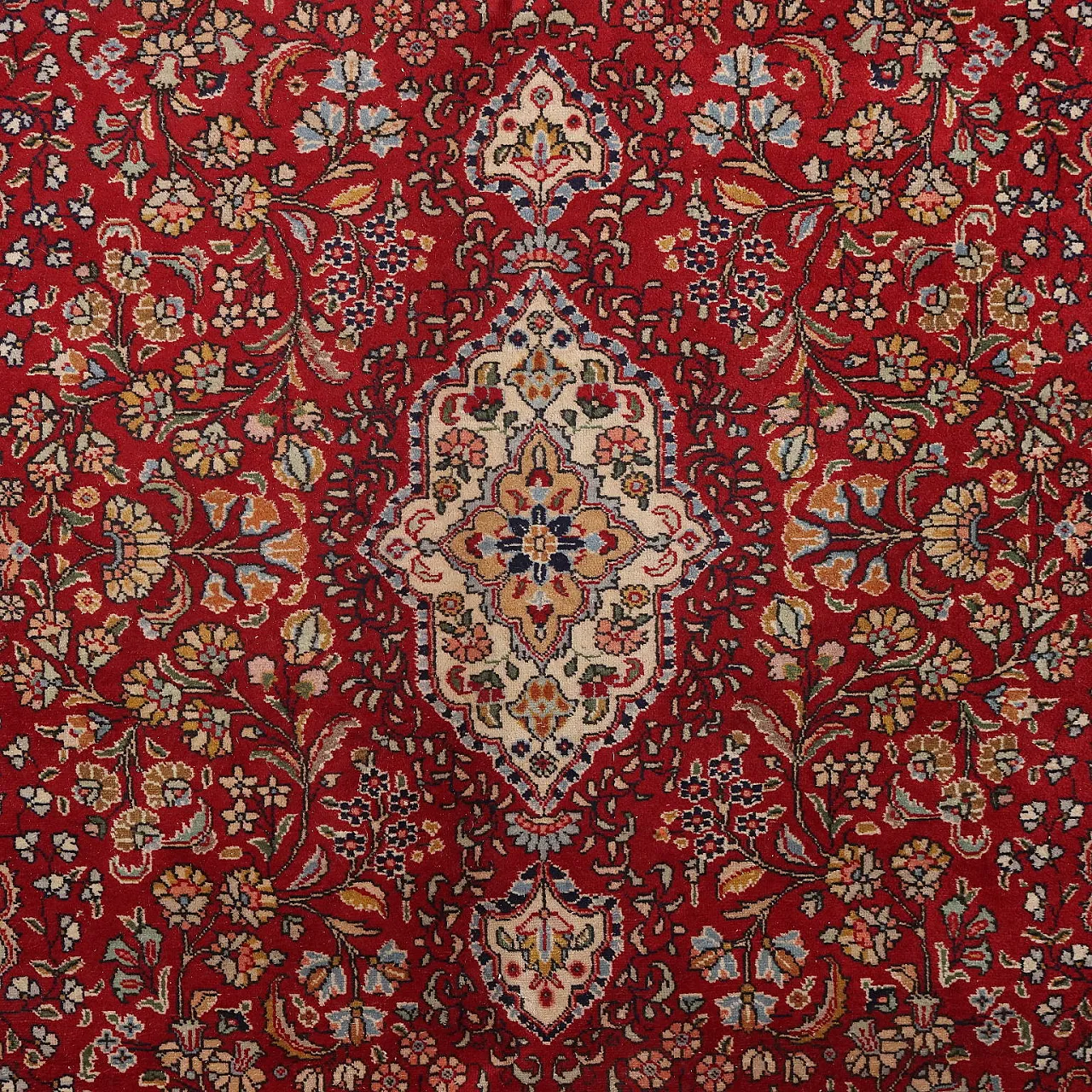 Tappeto Tabriz in cotone e lana con nodo pesante, '900 3
