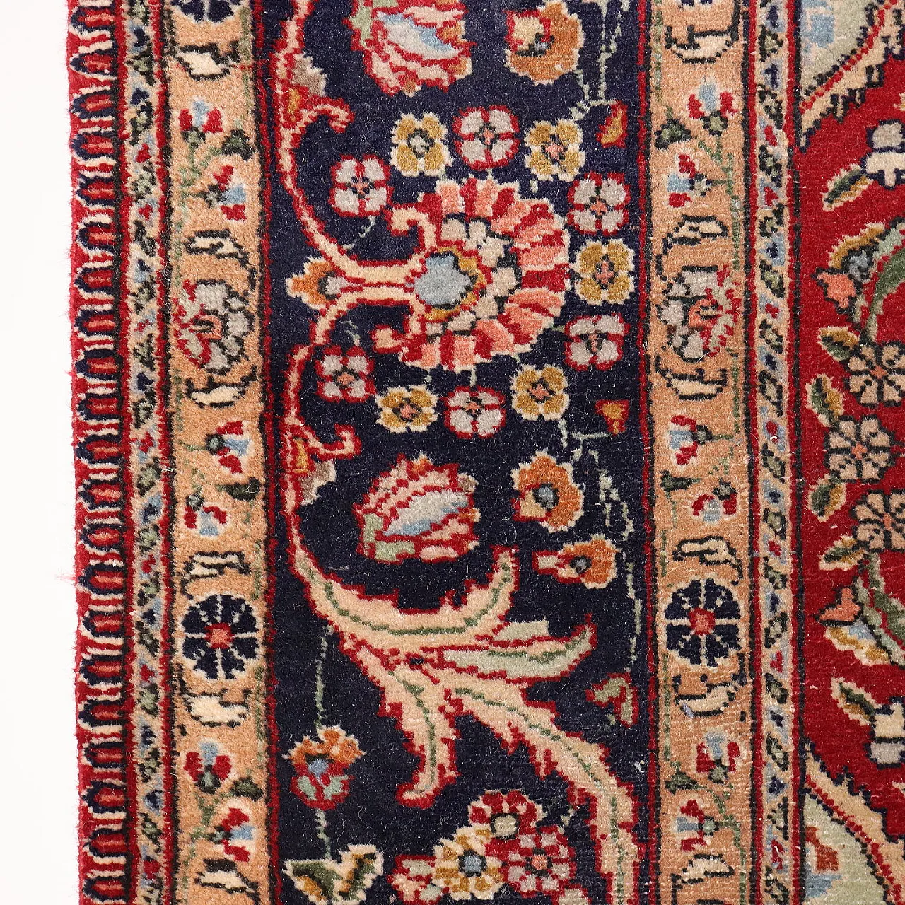 Tappeto Tabriz in cotone e lana con nodo pesante, '900 6