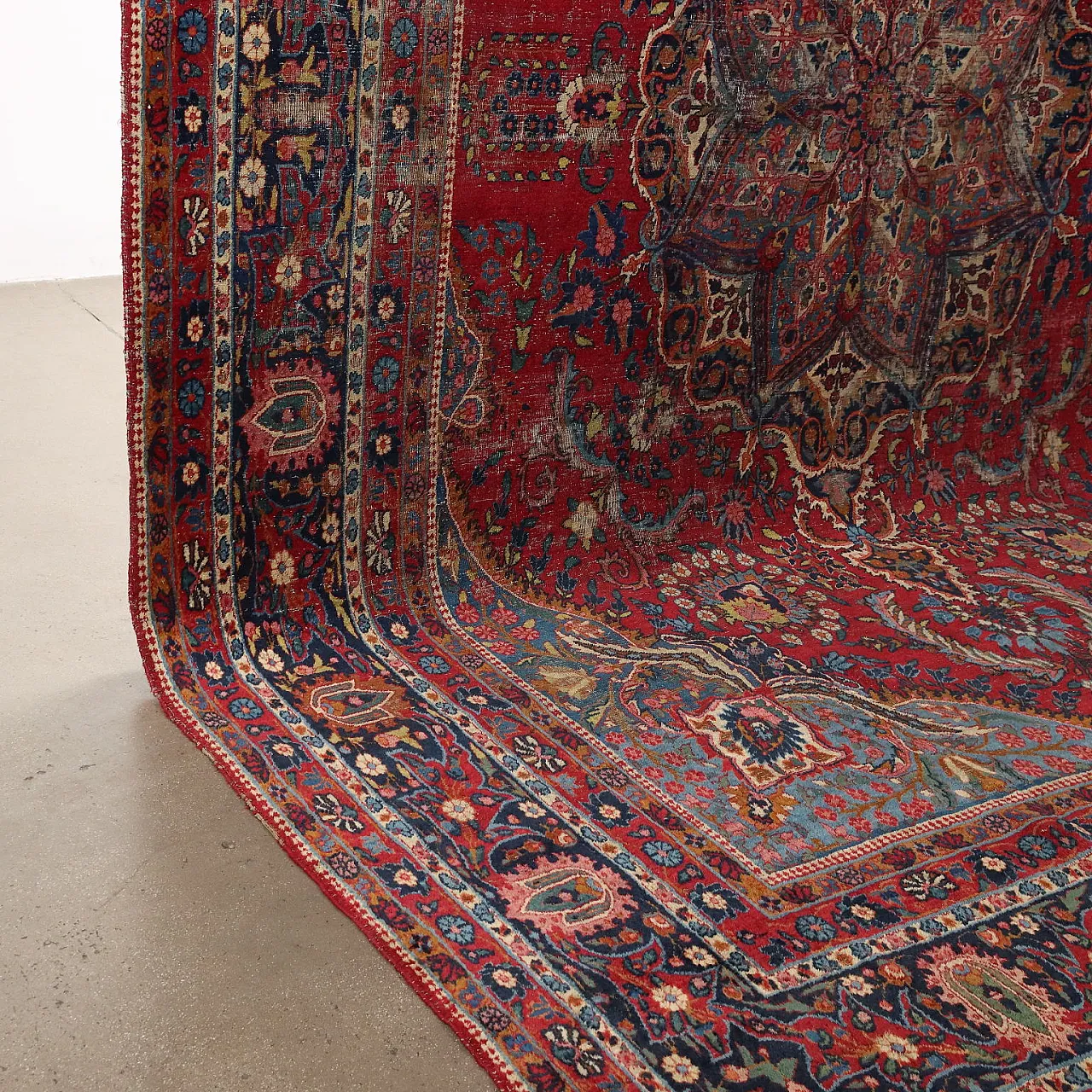 Yazd cotton and wool rug with coarse knot, 20th century 3