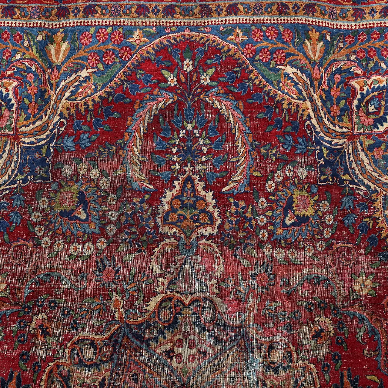 Yazd cotton and wool rug with coarse knot, 20th century 6
