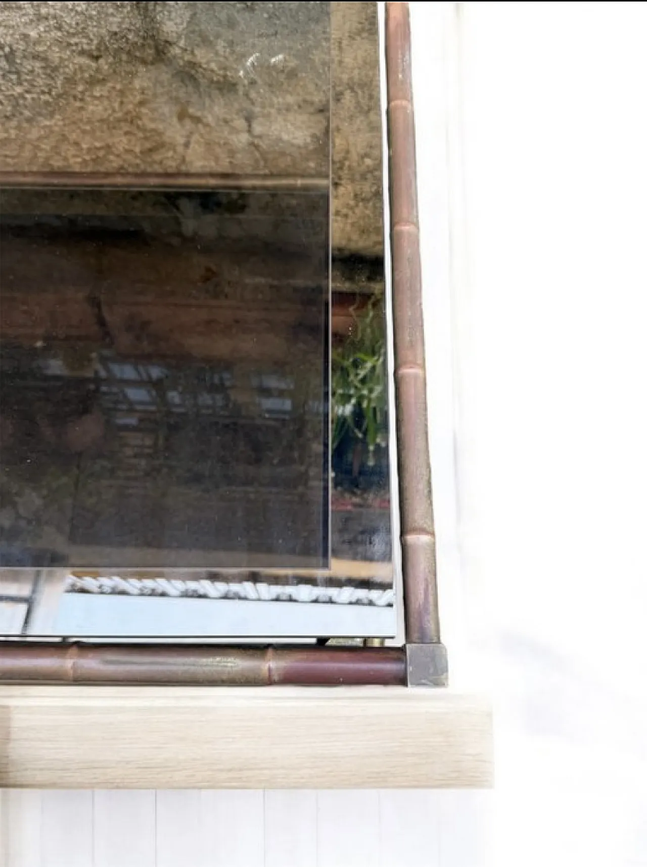 Table fumè glass brass, 70s 8