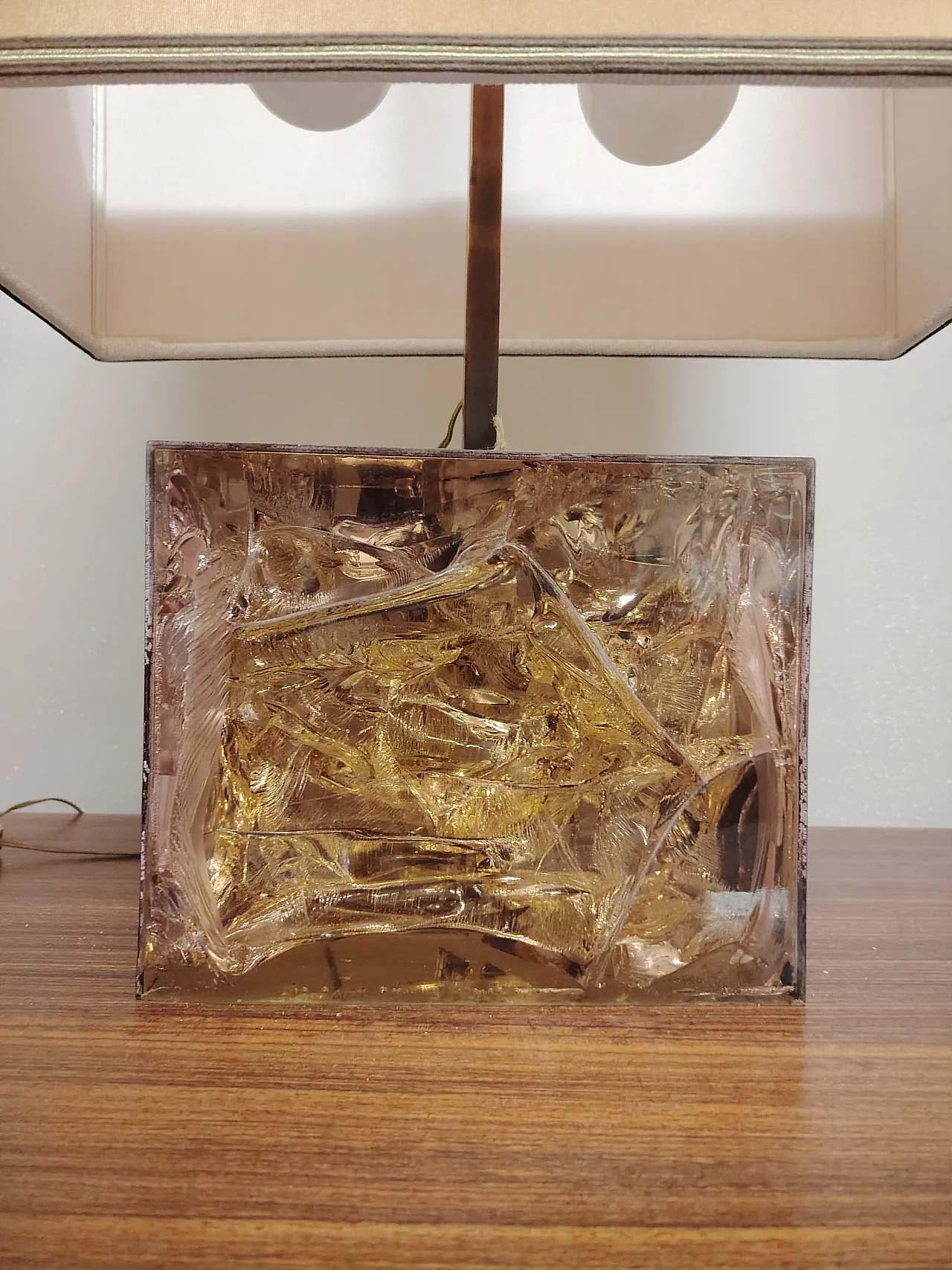 Table lamp by Pierre Giraudon in fractal resin, 70s 4