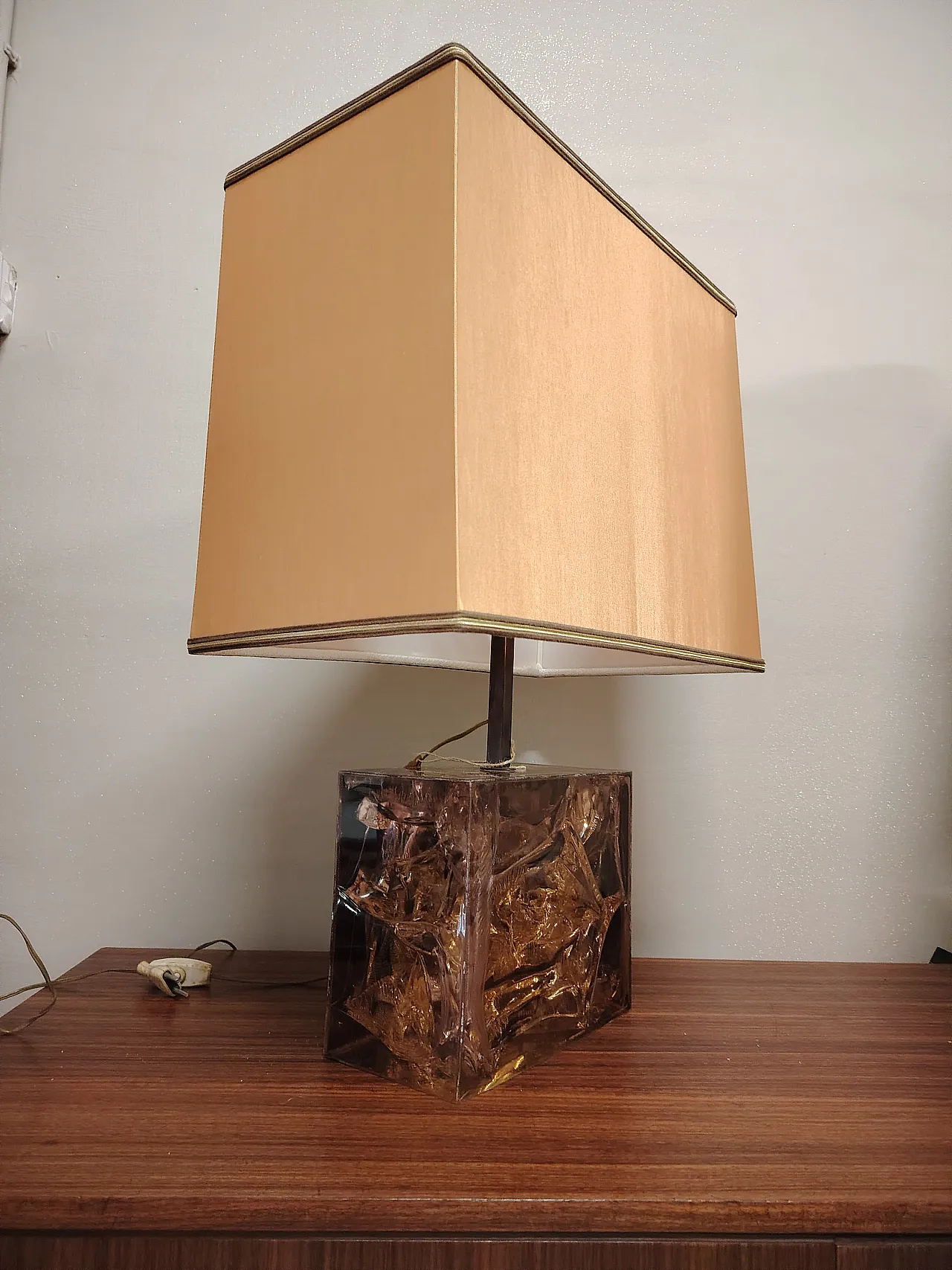 Table lamp by Pierre Giraudon in fractal resin, 70s 8