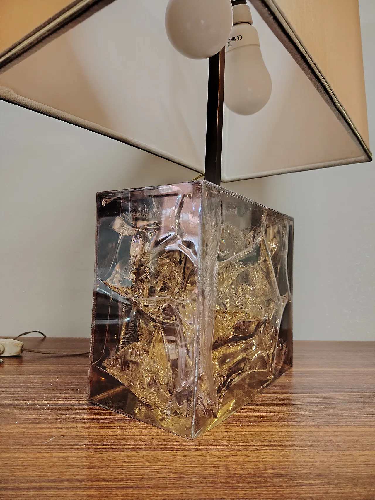 Table lamp by Pierre Giraudon in fractal resin, 70s 9