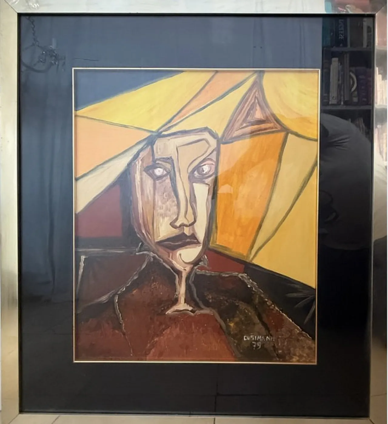 Portrait expressionist style abstract oil on cusiman canvas 79 1