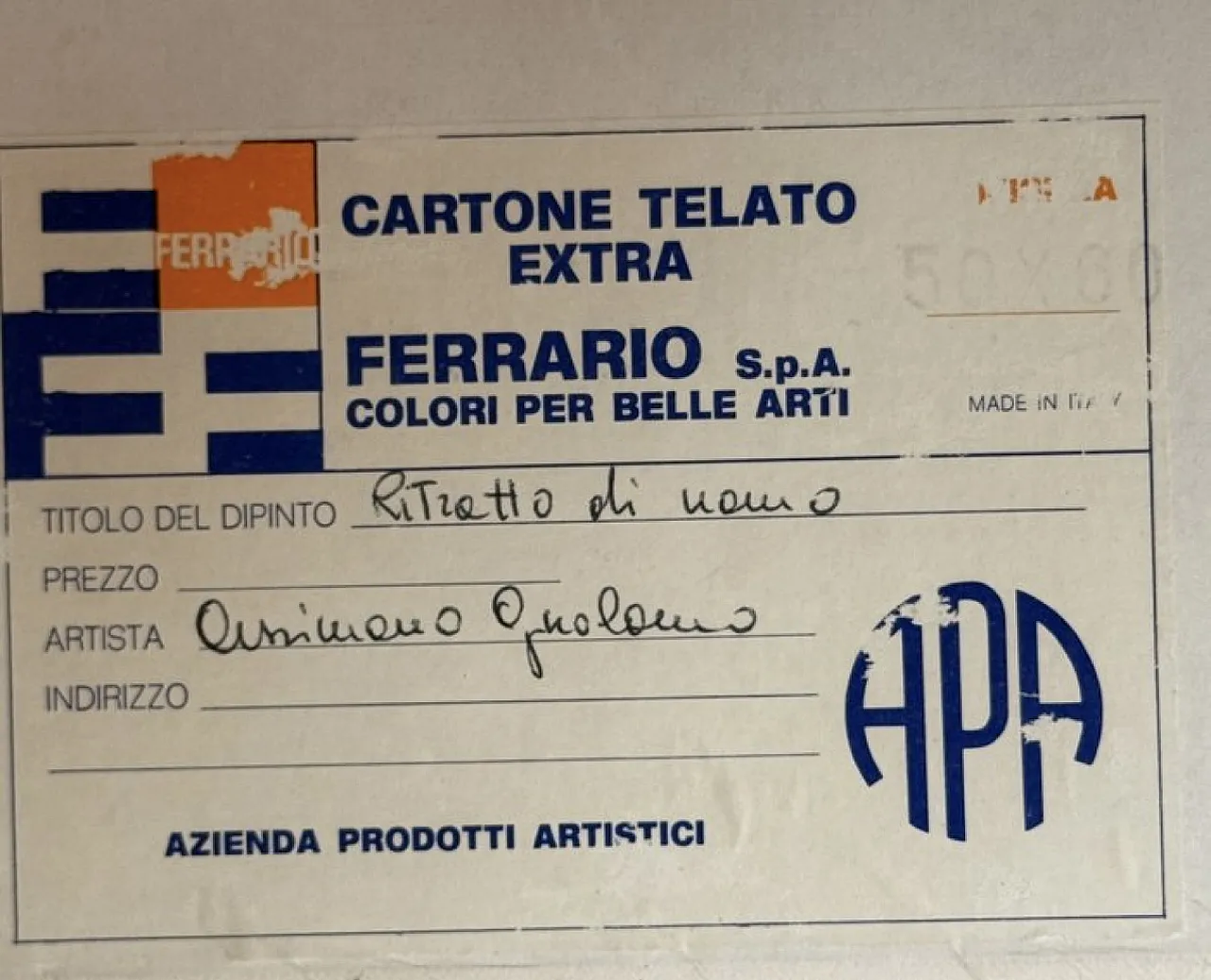 Portrait expressionist style abstract oil on cusiman canvas 79 9