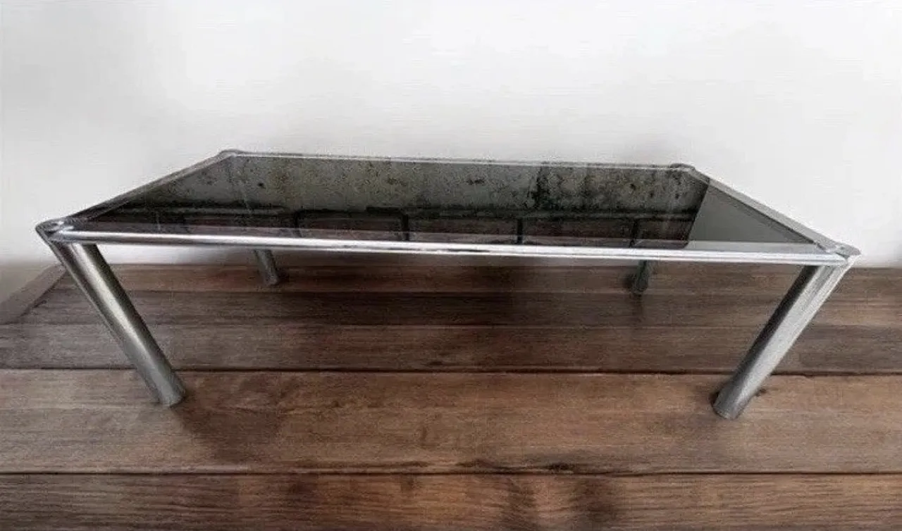 Tavolo da pranzo con 6 sedie di Gastone Rinaldi, anni '70 5