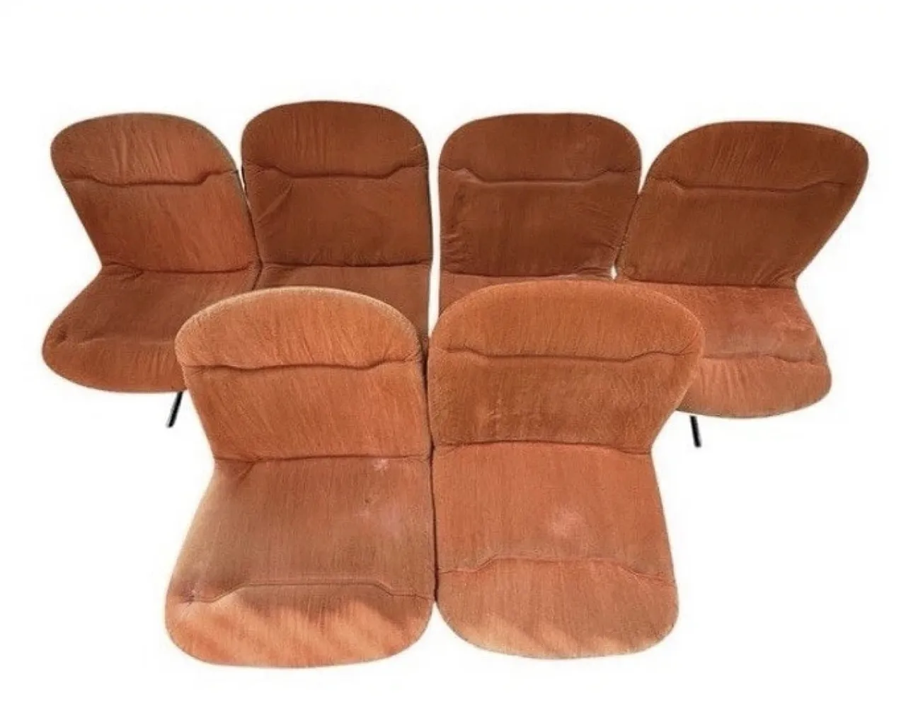 Tavolo da pranzo con 6 sedie di Gastone Rinaldi, anni '70 23