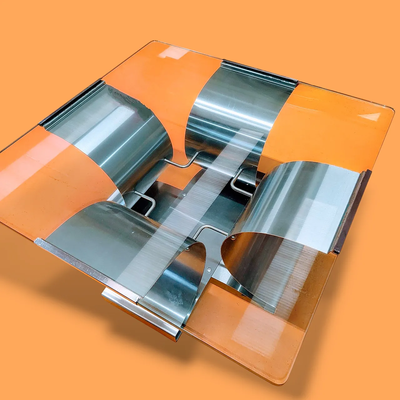 Coffee table by François Monnet for Kappa. 1970. Steel and glass 2