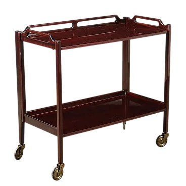 Carrello da cucina in faggio verniciato, metà '900