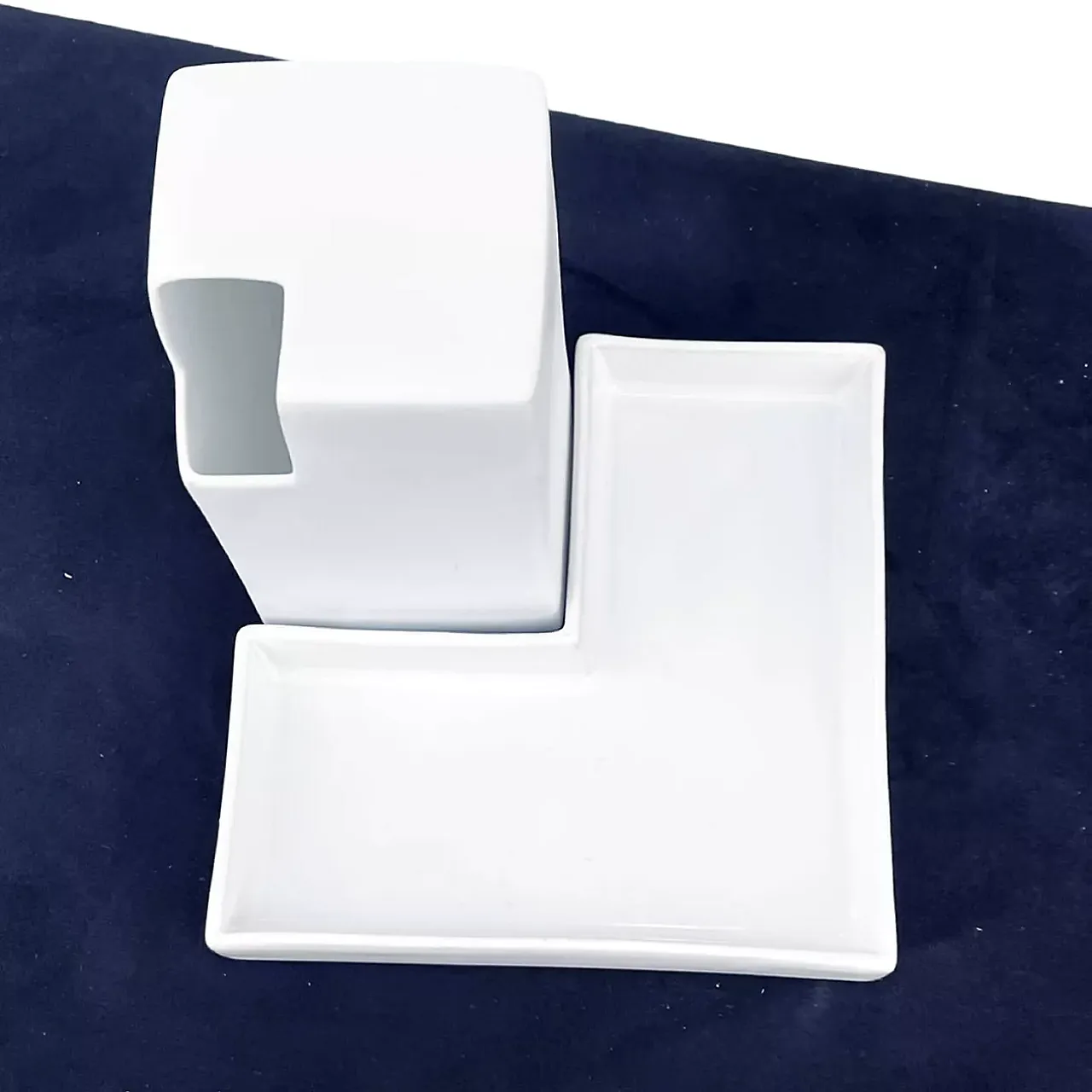 Minimalist white vase with stand by Asa, 1980s 5