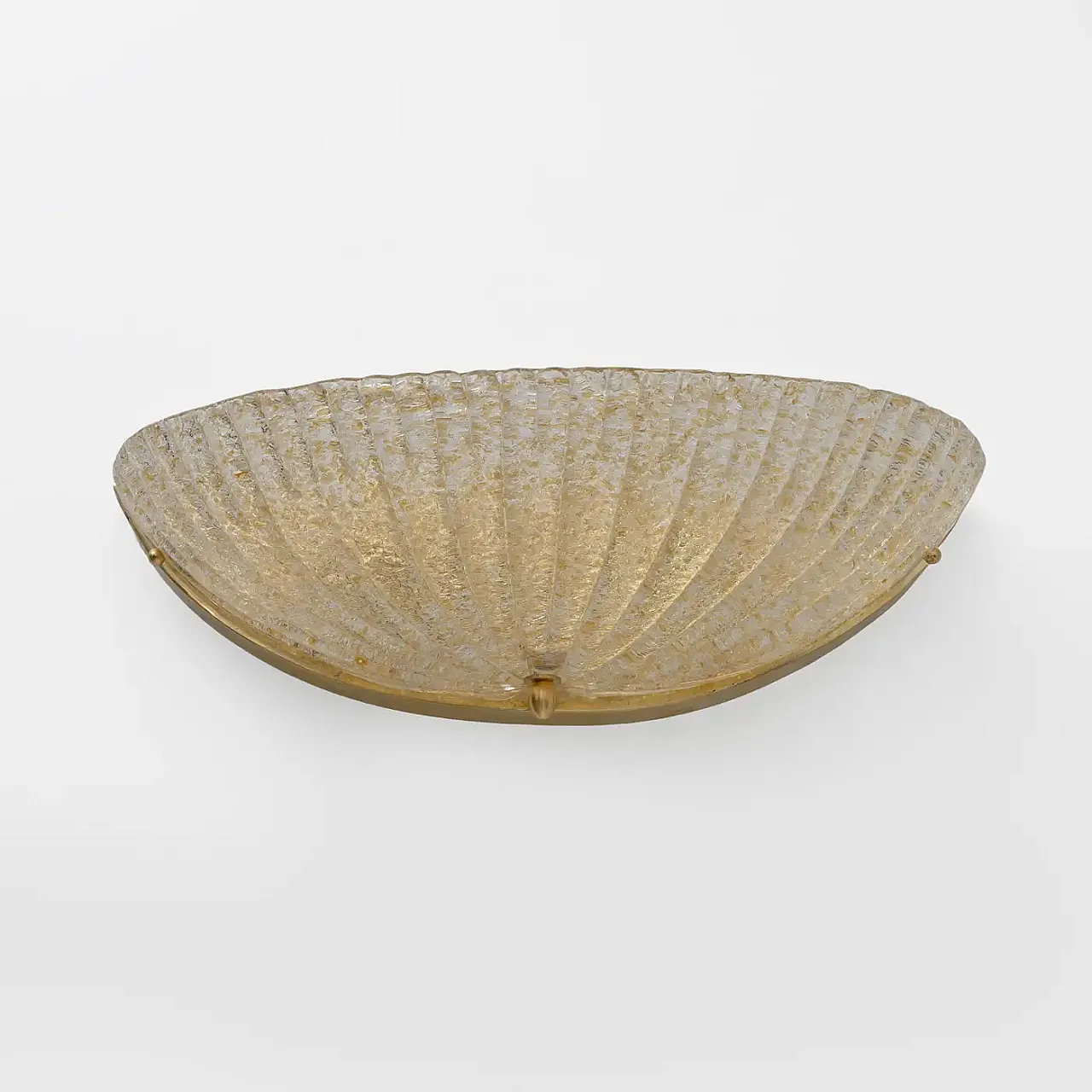 Pair of Murano glass shell lamps by Barovier, 1990s 2