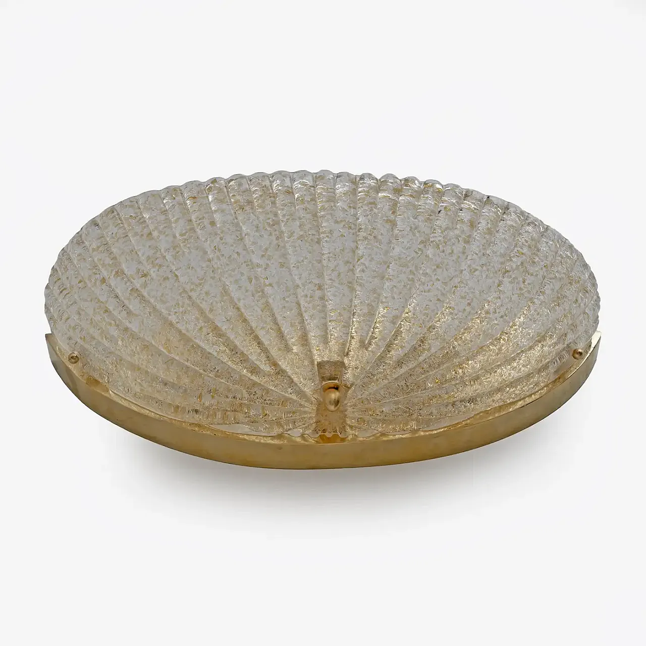 Pair of Murano glass shell lamps by Barovier, 1990s 4