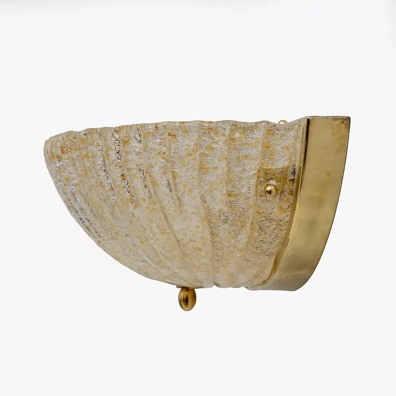 Pair of Murano glass shell lamps by Barovier, 1990s 5