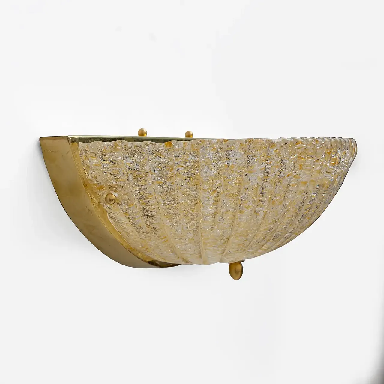 Pair of Murano glass shell lamps by Barovier, 1990s 6