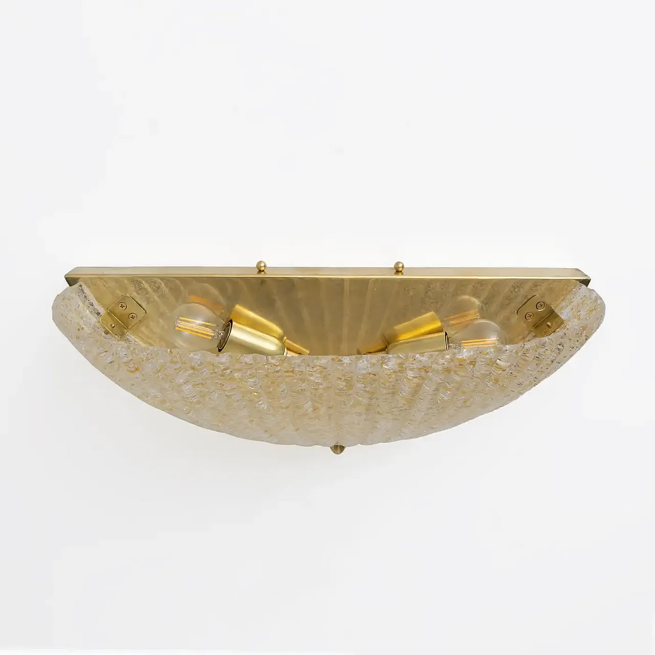 Pair of Murano glass shell lamps by Barovier, 1990s 7