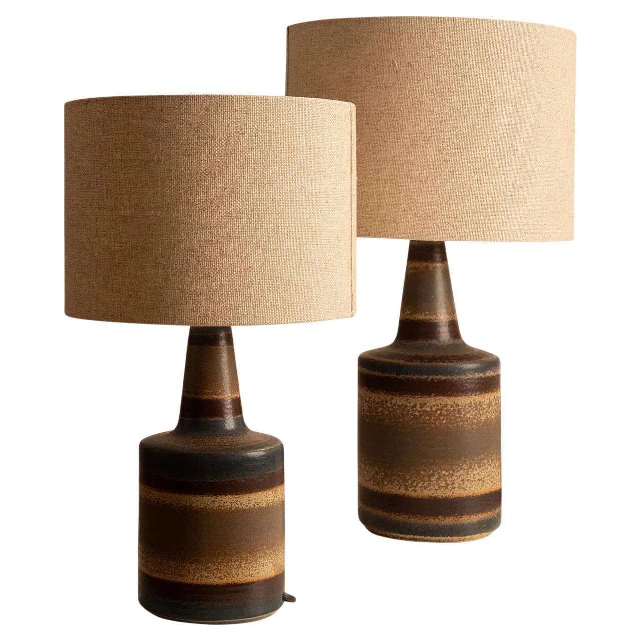 Pair of Soholm Stentoj ceramic lamps - Denmark, 1960s 6