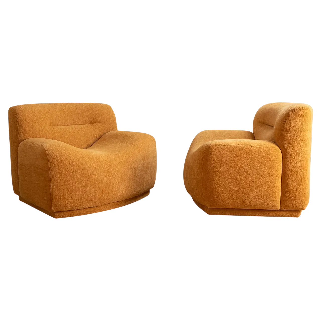Wavy armchairs - Italian 1970s 12