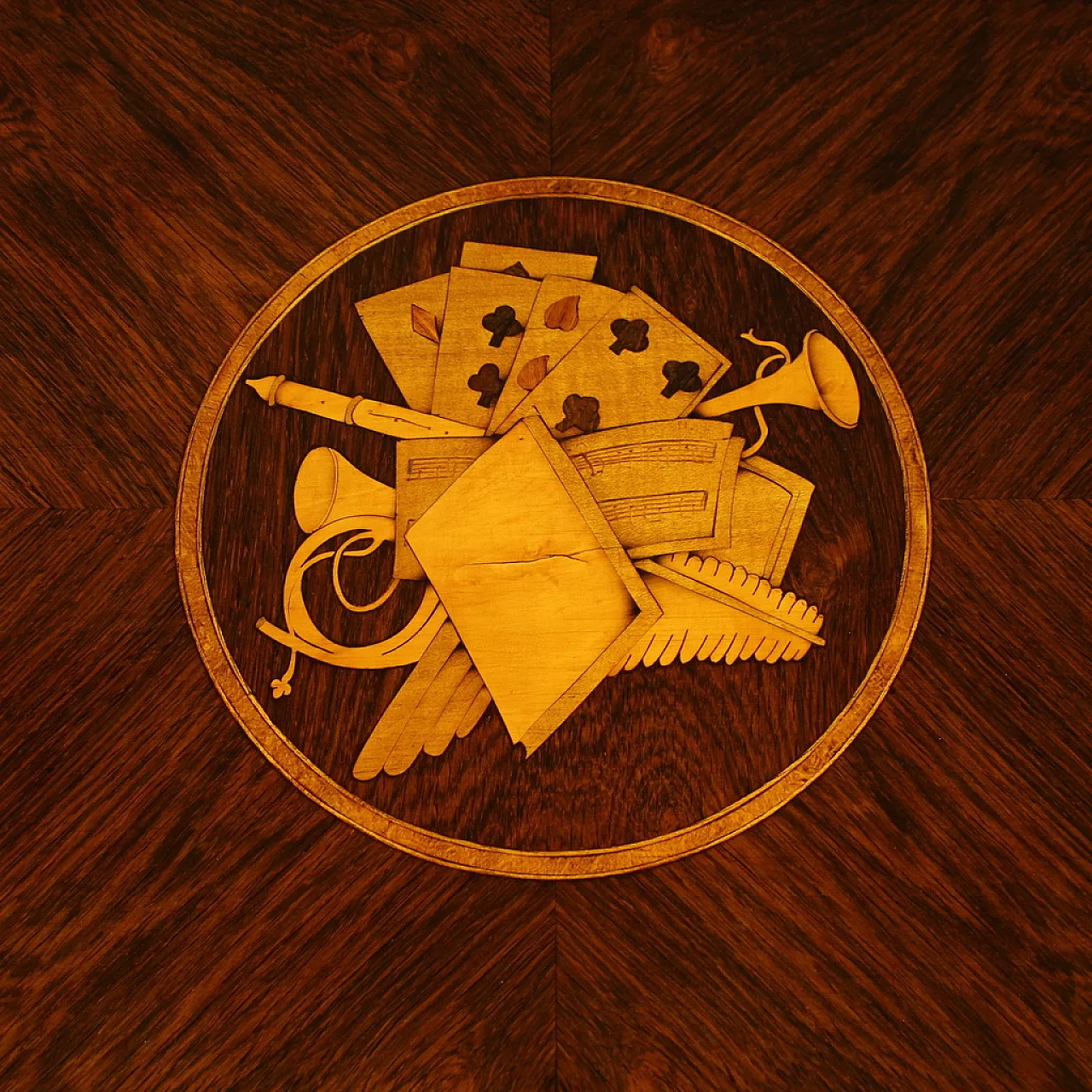 Comò italiano intarsiato in stile Luigi XVI, '900 6