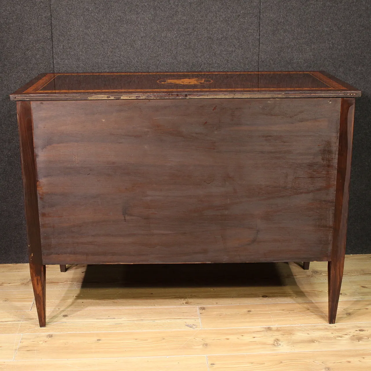 Comò italiano intarsiato in stile Luigi XVI, '900 9