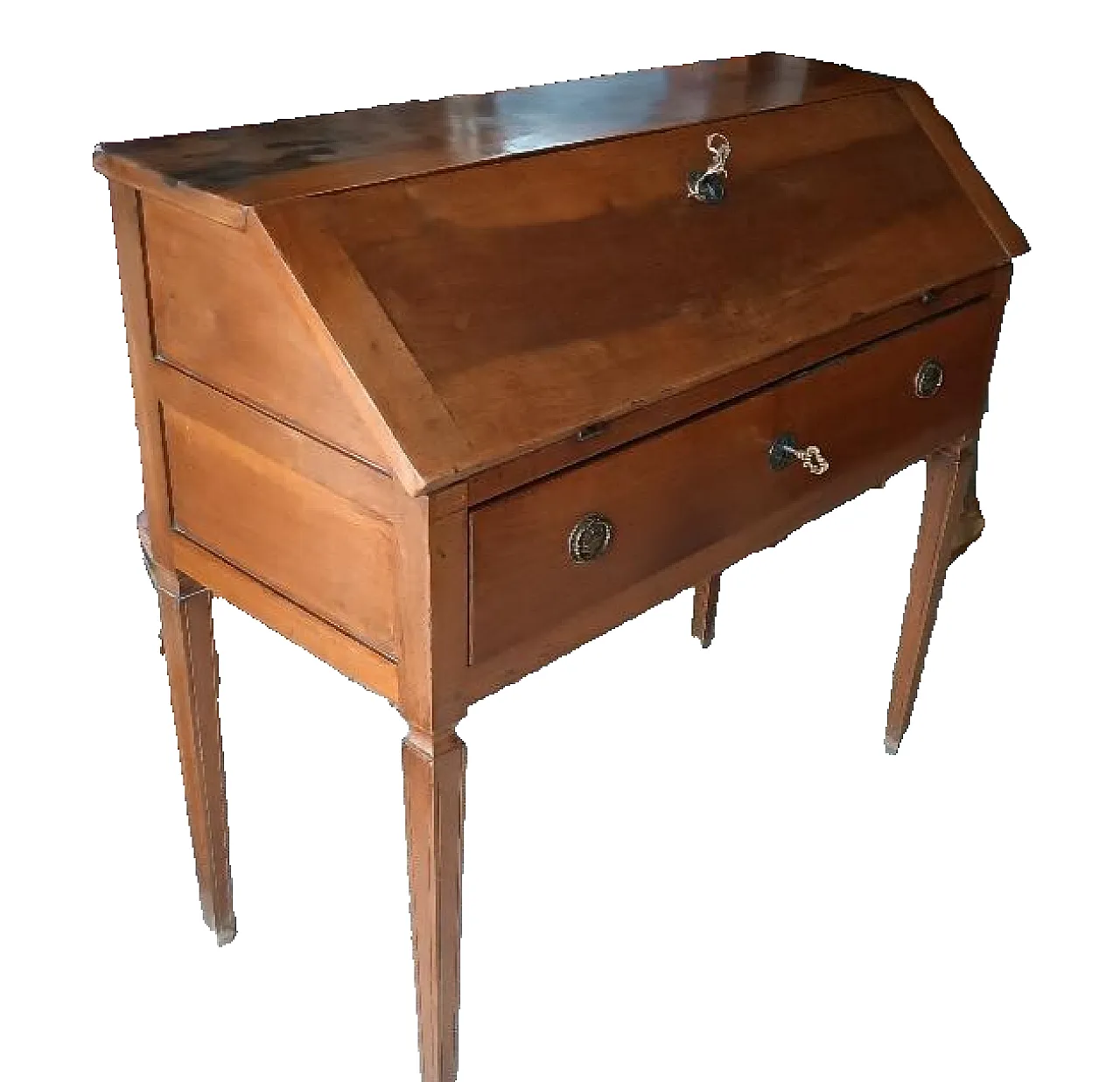 Scrittoio a ribalta in noce massello Luigi XVI, fine '700 2