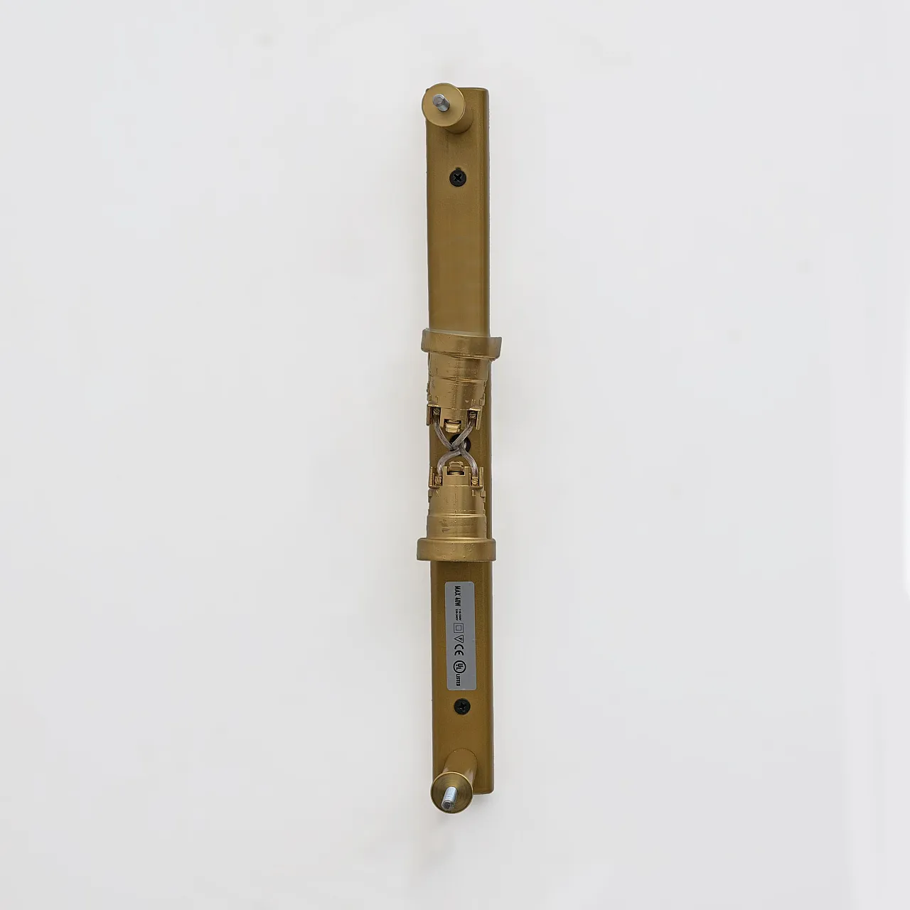 Pair of brass and smoked Murano glass wall sconces, 2000s 10