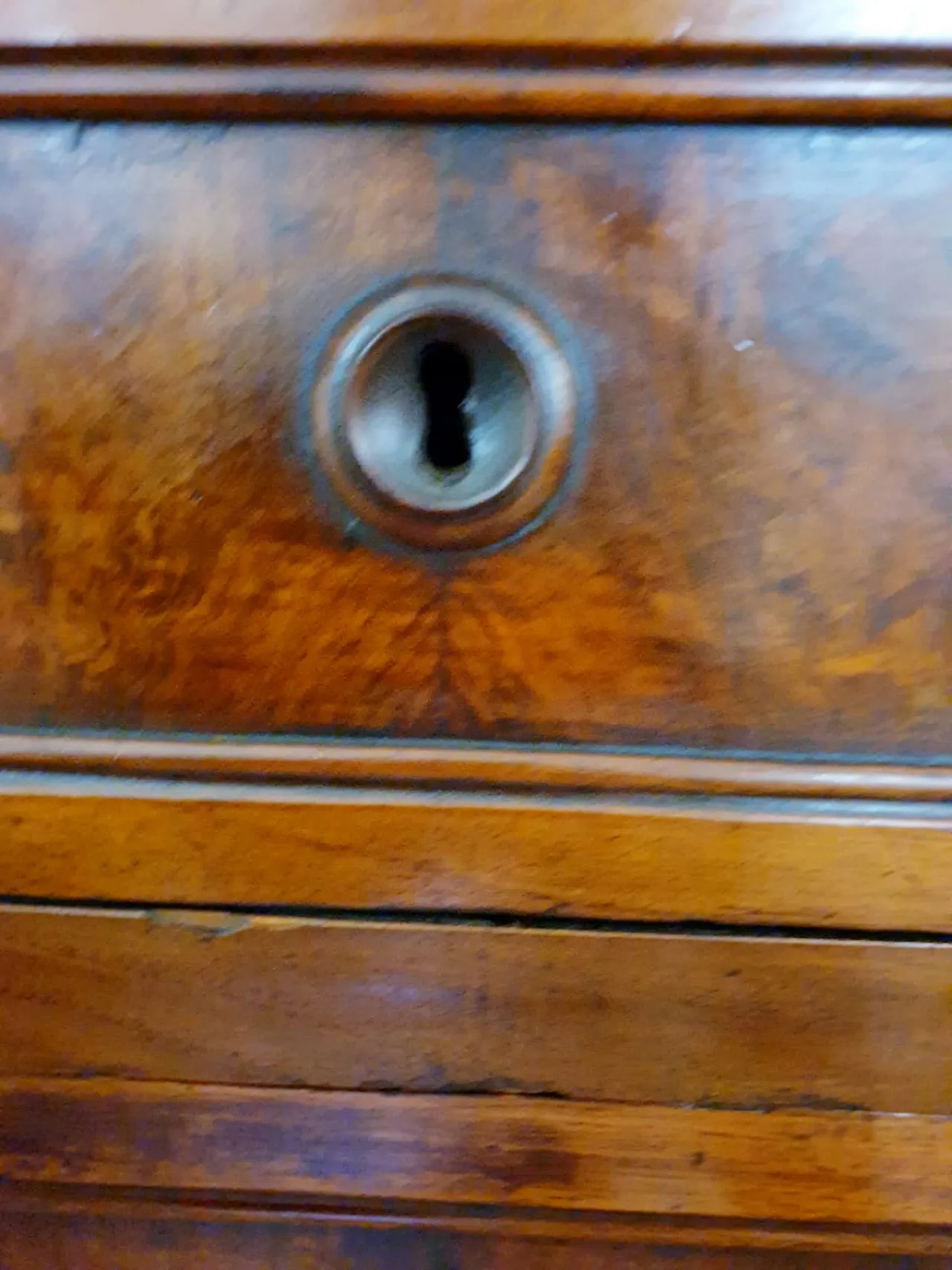 Cassettone Luigi Filippo in Noce Massello e Marmo, Italia, '800 11