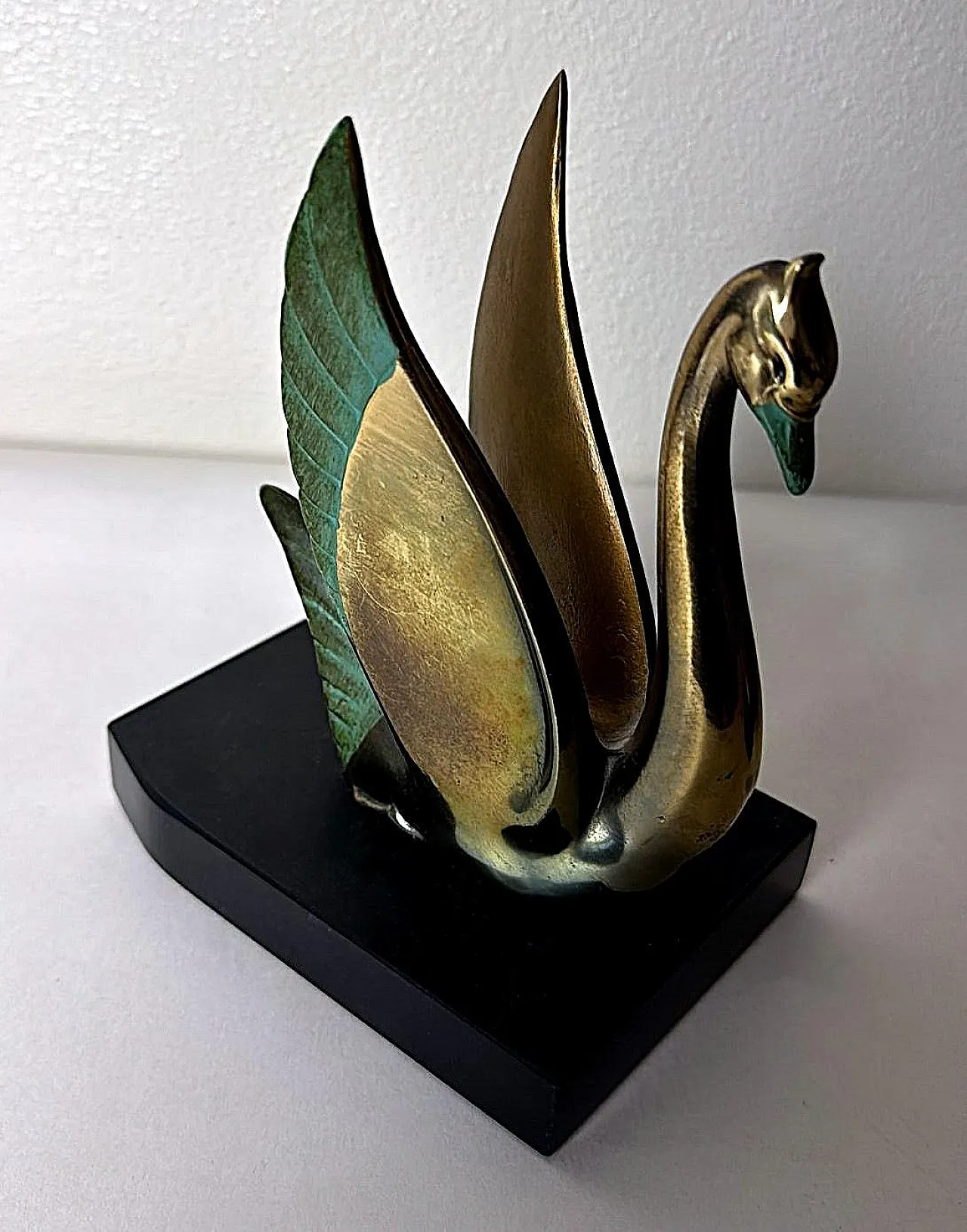 Coppia di reggilibri in ottone e marmo, anni '30 11