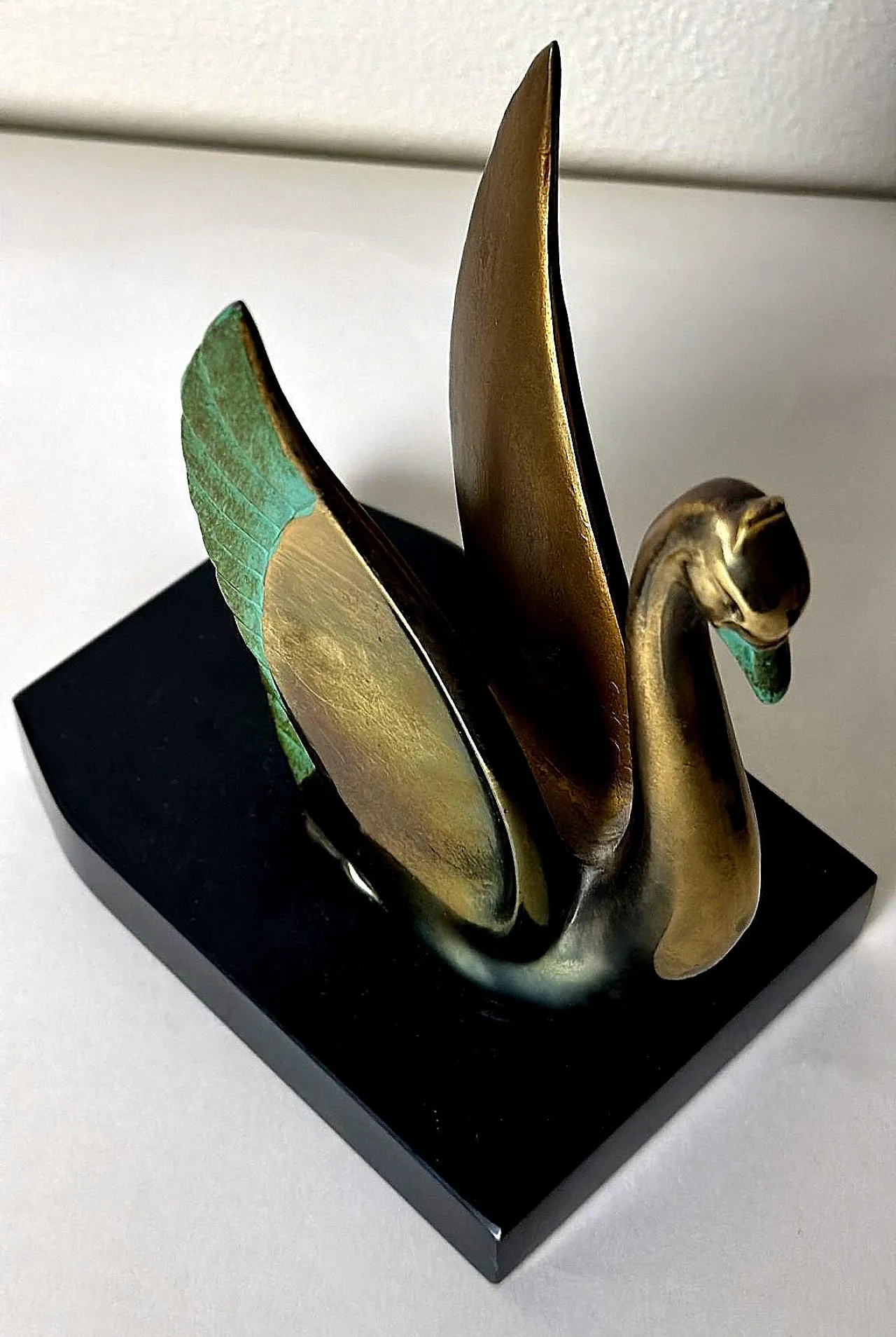 Coppia di reggilibri in ottone e marmo, anni '30 13