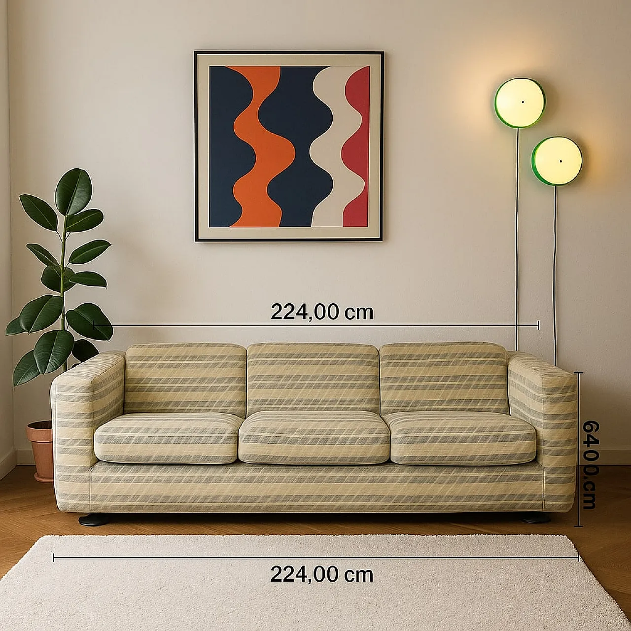 Divano D120 a tre posti di Valeria Borsani e Alfredo Bonetti per Tecno, anni '80 2